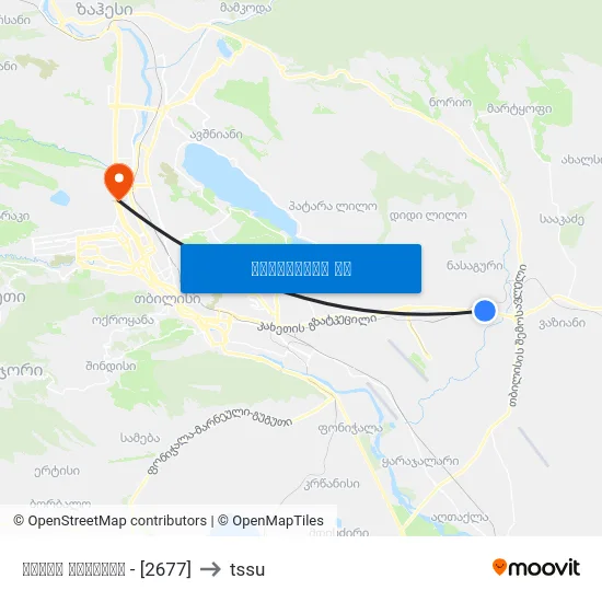 ლილოს ბაზრობა - [2677] to tssu map