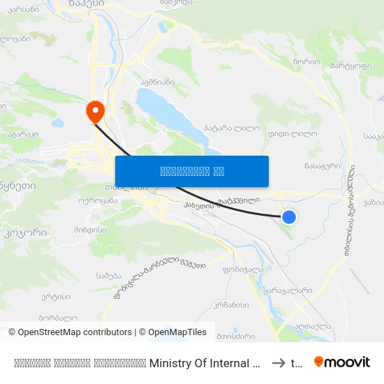 შინაგან საქმეთა სამინისტრო Ministry Of Internal Affairs - Id:3207 to tssu map