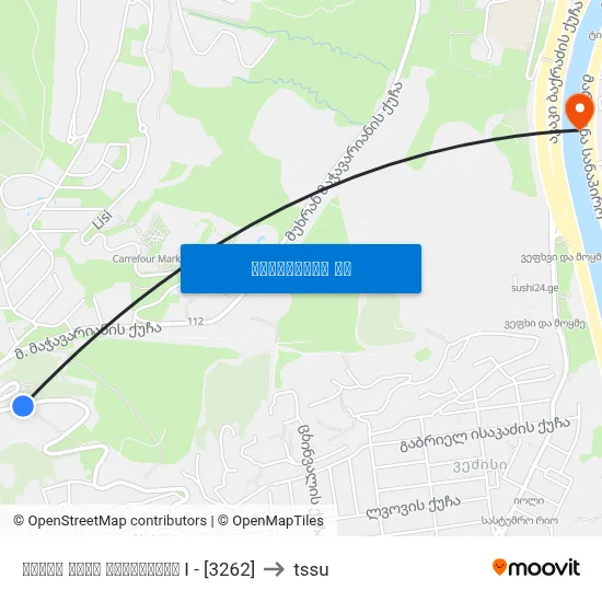 ლისის ტბის დასახლება I - [3262] to tssu map