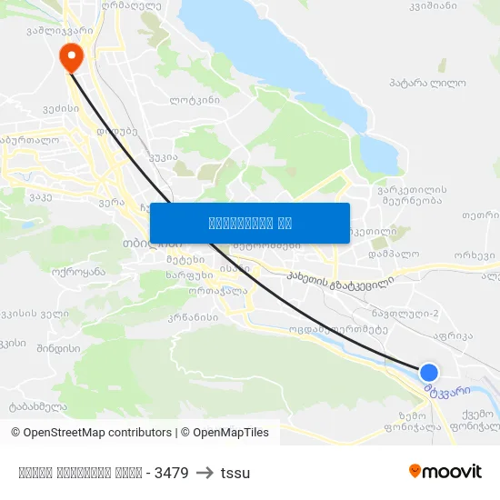 გაიოზ რექტორის ქუჩა - 3479 to tssu map