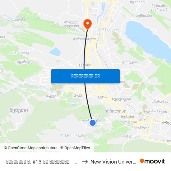 თბილისის ქ. #13-ის პირდაპირ - 3720 to New Vision University map