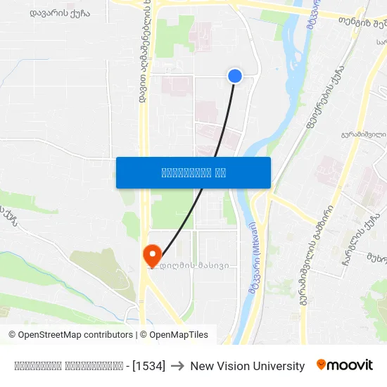 ბიოქიმიის ლაბორატორია - [1534] to New Vision University map