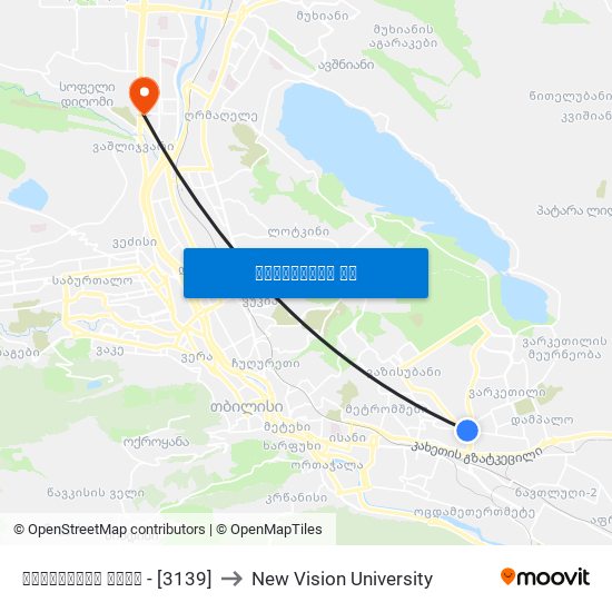 ჯავახეთის ქუჩა - [3139] to New Vision University map