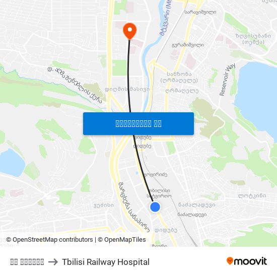 სს თელასი to Tbilisi Railway Hospital map