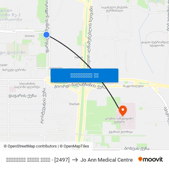 ფარნავაზ მეფის ქუჩა - [2497] to Jo Ann Medical Centre map