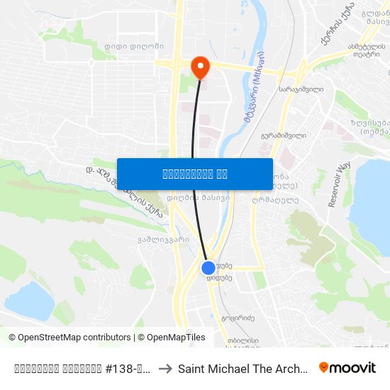 წერეთლის გამზირი #138-ის მოპირდაპირედ to Saint Michael The Archangel Hospital map