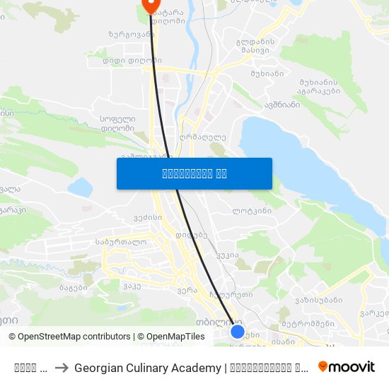 რიყე Rike to Georgian Culinary Academy | საქართველოს კულინარიის აკადემია map