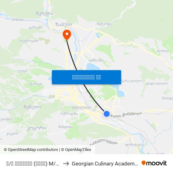 მ/ს სამგორი (ზედა)  M/S Samgori (Upper Exit) - 836 to Georgian Culinary Academy | საქართველოს კულინარიის აკადემია map