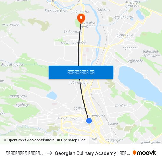 ტექნიკური უნივერსიტეტი - [1011] to Georgian Culinary Academy | საქართველოს კულინარიის აკადემია map