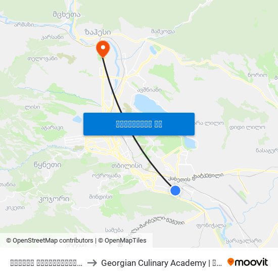 ბოგდან ხმელნიცკის ქუჩა #153 - [1031] to Georgian Culinary Academy | საქართველოს კულინარიის აკადემია map