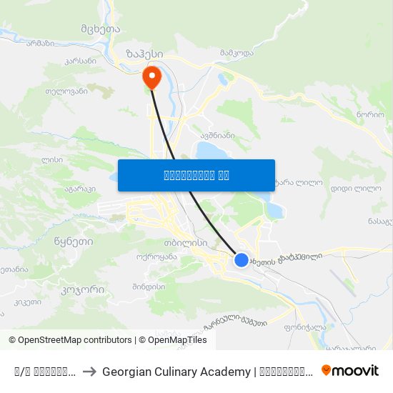 მ/ს სამგორი - 4268 to Georgian Culinary Academy | საქართველოს კულინარიის აკადემია map
