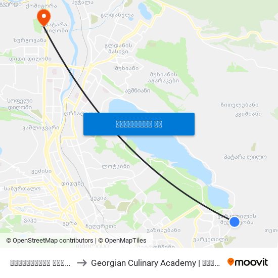 ვარკეთილის მეურნეობა - [2143] to Georgian Culinary Academy | საქართველოს კულინარიის აკადემია map