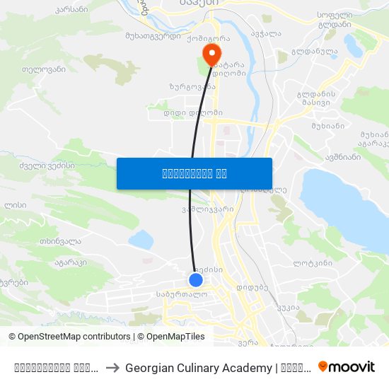 ბუდაპეშტის ქუჩა #10 - [3259] to Georgian Culinary Academy | საქართველოს კულინარიის აკადემია map
