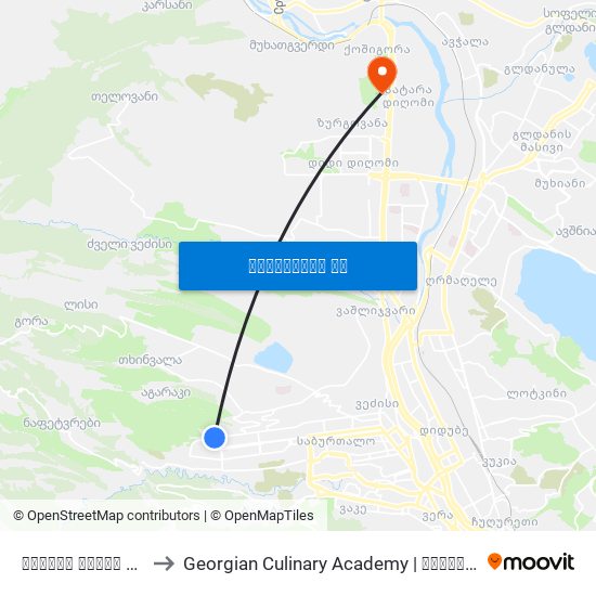 სანდრო ეულის ქუჩა - [3682] to Georgian Culinary Academy | საქართველოს კულინარიის აკადემია map