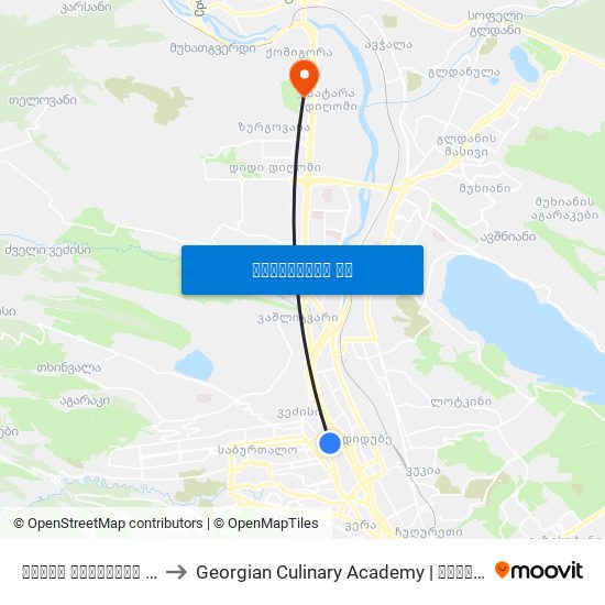 ქალაქ თბილისის მერია - [3685] to Georgian Culinary Academy | საქართველოს კულინარიის აკადემია map