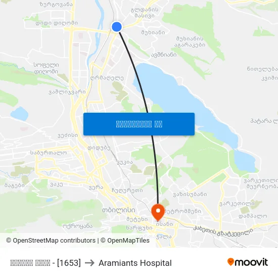 ქერჩის ქუჩა - [1653] to Aramiants Hospital map