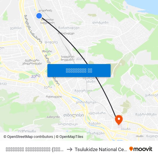 გამოფენა ექსპოჯორჯია (მოპირდაპირედ) - [905] to Tsulukidze National Center Of Urology map
