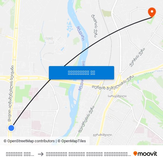 ტოიოტას ცენტრის მოპირდაპირედ to აკადემიის შინაგან საქმეთა სამინისტროს (Academy Of the Ministry Of Internal Affairs) map