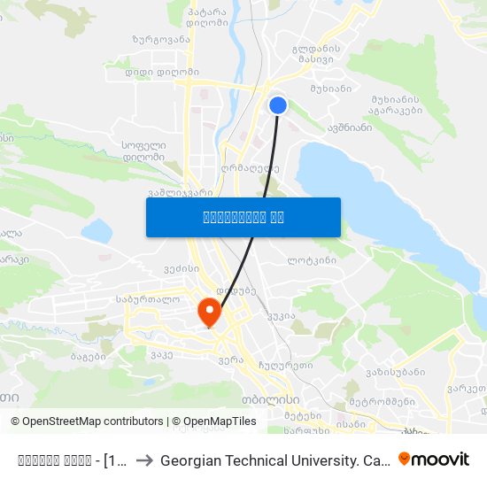 ურეკის ქუჩა - [1132] to Georgian Technical University. Campus 1 map