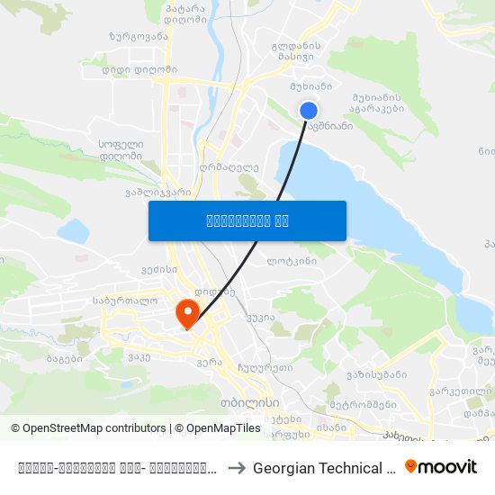თემქა-მუხიანის გზა- ლეკიშვილის ქ-ის გადაკვეთასთან - [2096] to Georgian Technical University. Campus 1 map