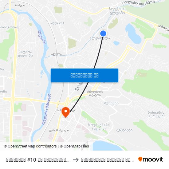 გლდანულა #10-ის მოპირდაპირედ - [3379] to აღმოსავლეთ ევროპის უნივერსიტეტი map