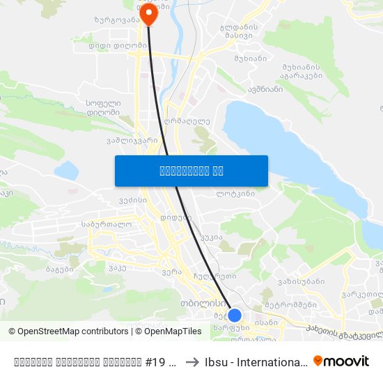 ქეთევან დედოფლის გამზირი #19 Queen Ketevan Ave. #19 - Id:1012 to Ibsu - International Black Sea University map