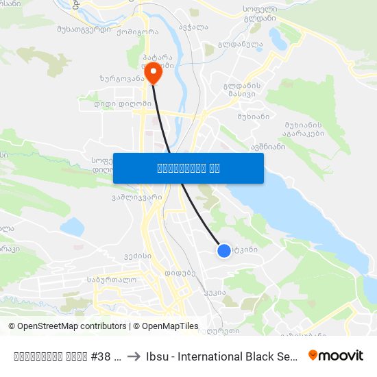 წერონისის ქუჩა #38 - [3391] to Ibsu - International Black Sea University map