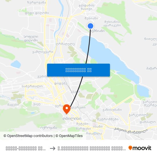 თემქა-მუხიანის გზა- ლეკიშვილის ქ-ის გადაკვეთასთან - [2096] to ვ.სარაჯიშვილის სახელობის სახელმწიფო კონსერვატორია (V. Saradjishvili Tbilisi State Conservatoire) map