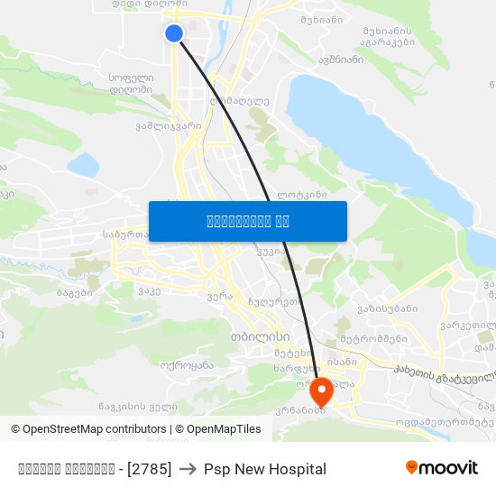 დაცვის პოლიცია - [2785] to Psp New Hospital map