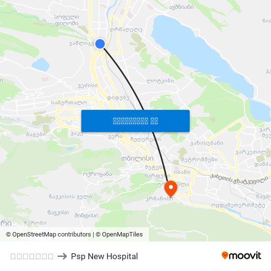 ეკლესია to Psp New Hospital map