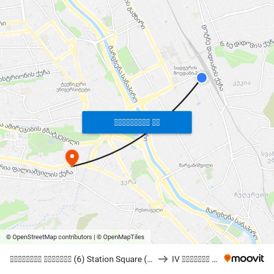 სადგურის მოედანი (6) Station Square (6) - Id:3075 to IV კორპუსი Korp. map