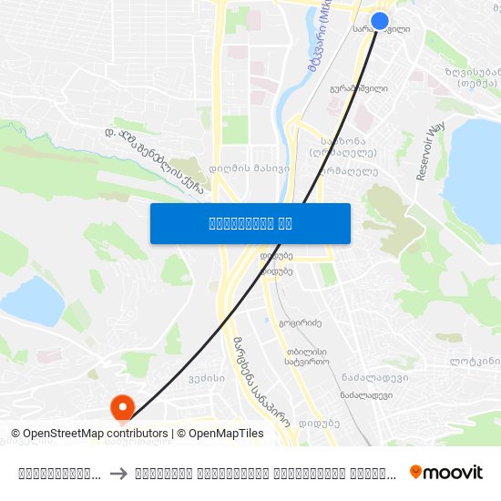 სარაჯიშვილი  / Sarajishvili to თბილისის სახელმწიფო სამედიცინო უნივერსიტეტი (Tbilisi State Medical University) map