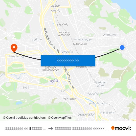 ხუდადოვის და II რეხის ქ-ების გადაკვეთის მოპირდაპირედ - [2272] to თბილისის სახელმწიფო სამედიცინო უნივერსიტეტი (Tbilisi State Medical University) map