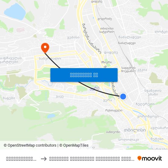 მარჯანიშვილის თეატრი - [1213] to თბილისის სახელმწიფო სამედიცინო უნივერსიტეტი (Tbilisi State Medical University) map