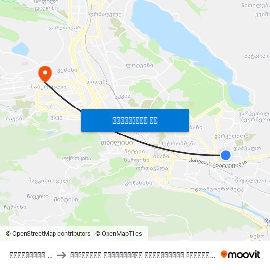 თრიალეთის ქუჩა - [2757] to თბილისის სახელმწიფო სამედიცინო უნივერსიტეტი (Tbilisi State Medical University) map