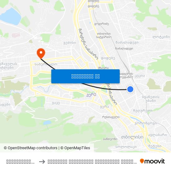 ჩუბინაშვილის ქუჩა - [3461] to თბილისის სახელმწიფო სამედიცინო უნივერსიტეტი (Tbilisi State Medical University) map