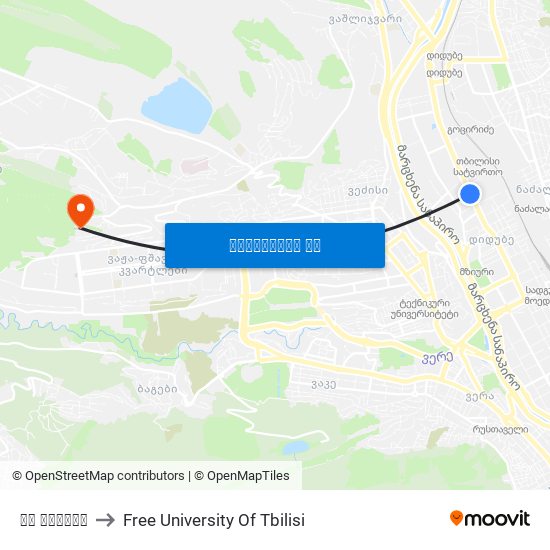 სს თელასი to Free University Of Tbilisi map