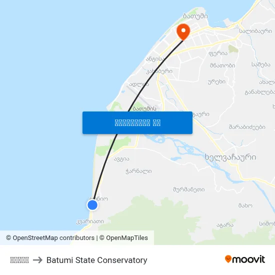 გონიო to Batumi State Conservatory map