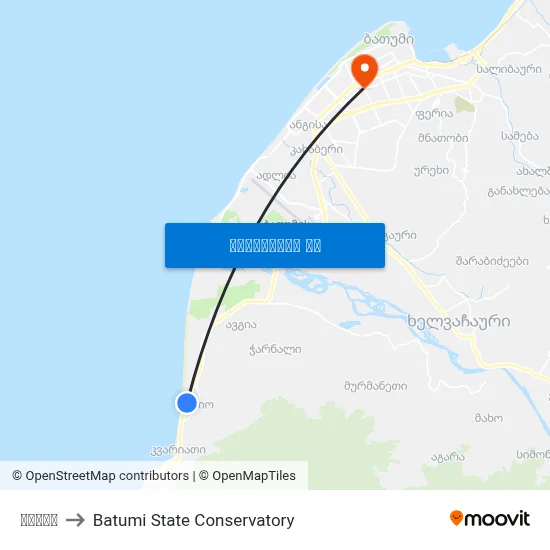 გონიო to Batumi State Conservatory map