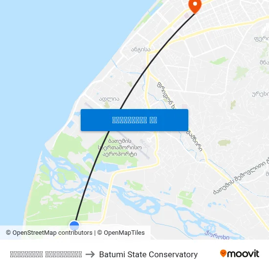 აფსაროსის გზადკეცილი to Batumi State Conservatory map