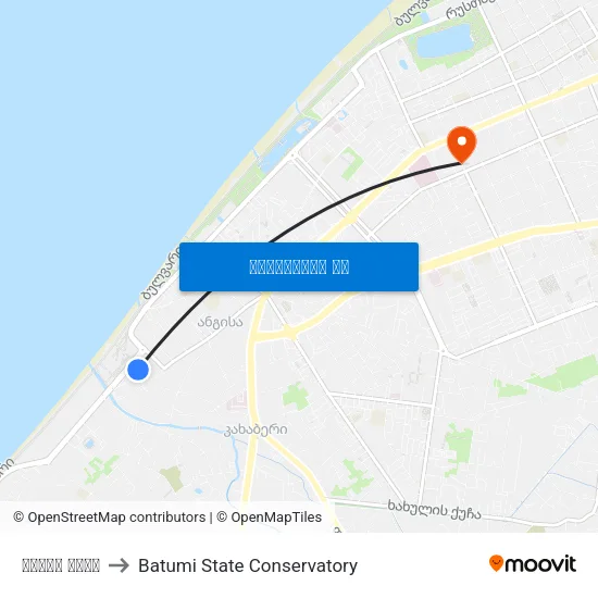 მეტრო სითი to Batumi State Conservatory map
