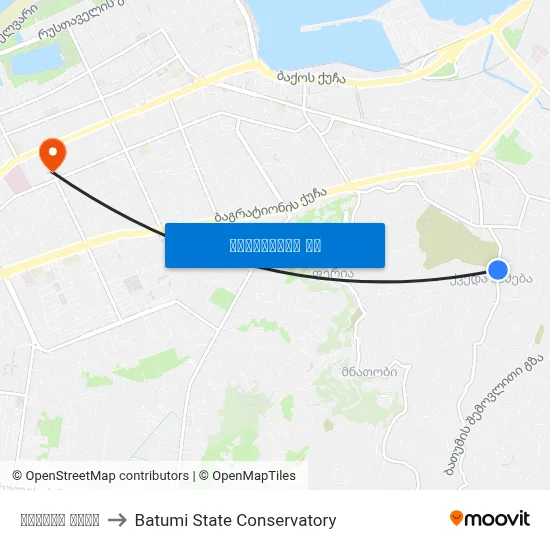 ფერიის ქუჩა to Batumi State Conservatory map