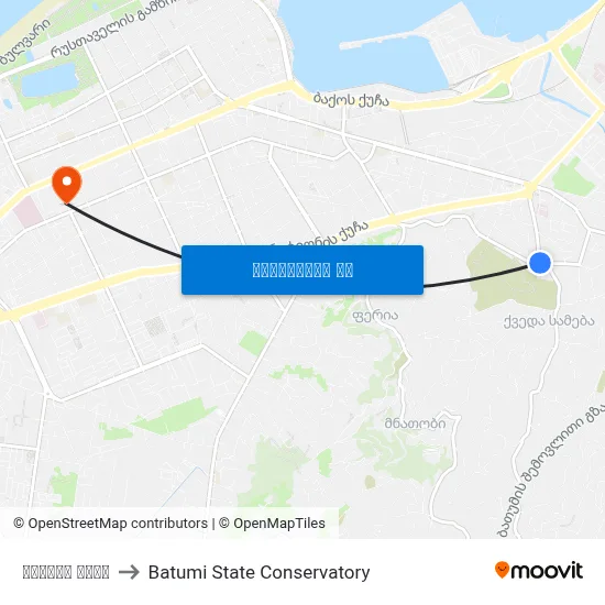 მესხის ქუჩა to Batumi State Conservatory map