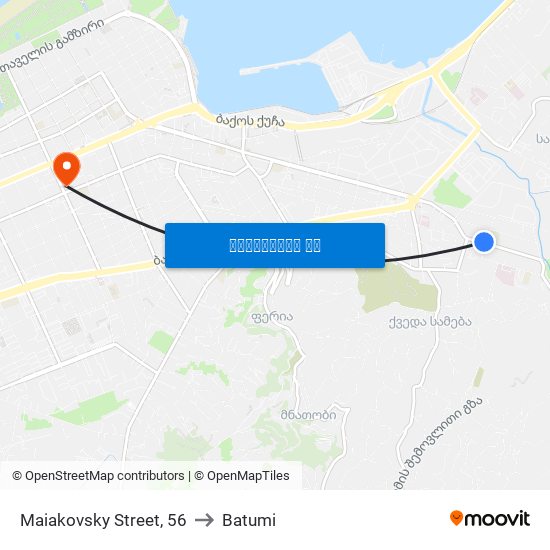 Maiakovsky Street, 56 to Batumi map