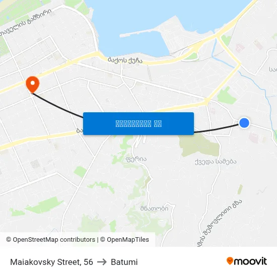 Maiakovsky Street, 56 to Batumi map