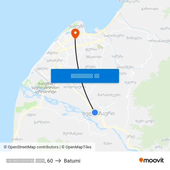 აღმაშენებლის ქუჩა, 60 to Batumi map