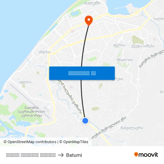 ფრიდონ ხალვაშის გამზირი to Batumi map