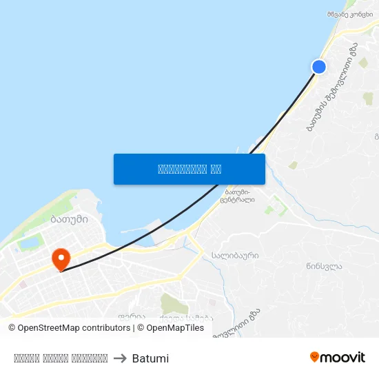 თამარ მეფის გამზირი to Batumi map