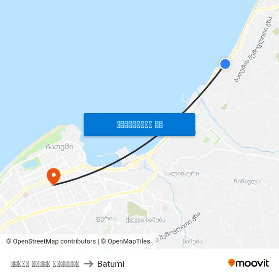 თამარ მეფის გამზირი to Batumi map