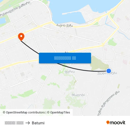 ფერიის ქუჩა to Batumi map